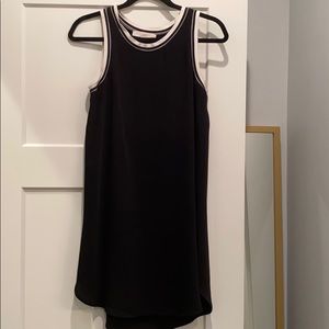 Black Loft Dress with White Accent